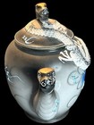 Japanese Moriage Dragon Ware Tea Pot Kettle Embossed Dragon Vintage Bon China 3d