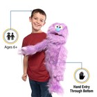 Silly Puppets Gumboil Purple Monster Puppet - 30  Furry Puppet With Movable