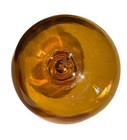 Antique Amber Glass Fishing Float     Made In Czechoslovakia     Hand Blown