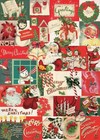 Vintage Christmas Wrapping Paper  4 Folded Gift Wrap Sheets 20 X 28 In