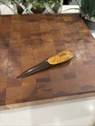 1987 Buckeye Burl   Ebony Wood Letter Opener Vintage Signed Richwood 2-87