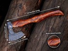 Custom Hand Forged Damascus Steel Viking Bearded Camping Hatchet Small Axe