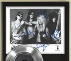 Motley Crue  smokin  Reproduction Signed Silver Record Display Wood Plaque