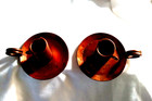 Pair Of Vintage Copper Adjustable Ring Coil Chamber Finger Candle Holders