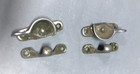 Vintage Pair Chrome Brass Latches   Catches Window Sash Locks Old 1758-24b