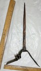 Antique  lightning Rod Old Architectural Salvage Copper Saddle Brace  Ball Mount