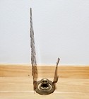 Vintage Christmas Brass Candle Holder Made In India Pine Tree Deer Mcm