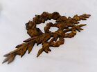 19th Xl Large Antique French Gilded Bronze Pediment Hardware Furniture Salvage X