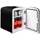 Coke Zero Mini Fridge - 6 Can Refrigerator For Bedroom Office  Portable Table   