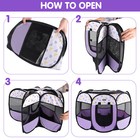 Portable Dog Playpen Crate Fence Pet Play Pen Exercise Puppy Kennel Cage Folding