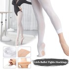Women Girls Kids Ballet 60d Stockings High Elasticity Dance Pantyhoses With Hole