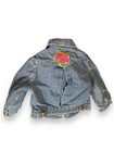 Vintage Size 4 Kids Denim Children s Mashe Pink Flower Patch Jean Jacket