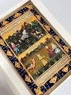 Persian Miniature Painting - Urdu Text - Handmade - Heavily Embroidered Old Art 