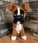 Crochet Puppy Boxer Dog 10 5  Tall Amigurumi Handmade Sparkle Eyes  Chenille