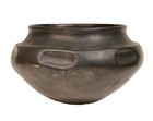 Historic San Juan Pueblo Pottery Bowl With Indented Shoulders