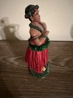 Vintage Male Hula Dances Grass Skirt Tiki Decor Dashboard Dancer Hawaii