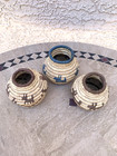 Lot 3 Miniature Hand Woven Coiled Basket Seed Pots Southwest Native Style