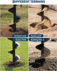 Pro 52cc Gas Earth Auger Post Hole Digger Heavy Duty Anti-vibration 6 10in Bits