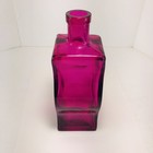 Red Ruby Glass Wavy Bottle Rose Flower Vase Vtg Made In Spain Room Decoration