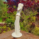 Vintage Porcelain Lady Figurine Art Deco Style Ivory Hat Floral Accent