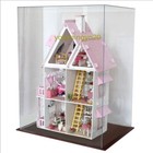 Diy Large Wooden House Kids Doll Kit Play Dollhouse Miniatures Furniture Collect