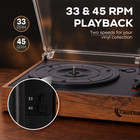 Clearclick Classic Retro Record Player Turntable With 2 Bookshelf Speakers