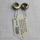 Vintage Grandmother s Buttons Pierced Earrings Green Dyed Lady Washington Button