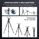 Neewer Tp09 Carbon Fiber Tripod With Ball Head Phone Holder   Remote 11lb Load
