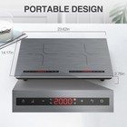 Induction Cooktop Electric Cooktop 2 Burner Electric Stovetop 110v Touch Control