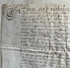 Antique 1626 French Document On Vellum  Manifest For Election Noble Jean Meynice