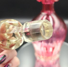 Victorian Cranberry Glass Decanter W stopper 7 5 Inches 