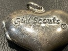 Vintage Sterling Silver 925 Girl Scouts Heart Locket Keepsake Pendant