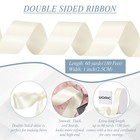 Double Faced Cream Ribbon 60 Yards 1 Inch Ivory Satin Crafts Hair Bows Gift