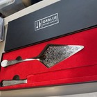 Orblue Wedding Cake Knife And Server Set - Premium   Engraved Cutlery Set