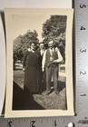 Man With Pipe Big Woman Glasses Vintage Photograph Picture Snapshot