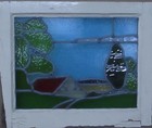Beautiful Scene Old English Leaded Stained Glass Window 20 75  X 17 