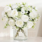 4 Bundles 36 Heads Artificial Peony Flower Silk Fake Flowers Home Wedding Decor