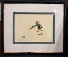 Original Warner Bros  Production Cel     Daffy Duck  psa Commercial  W  Coa