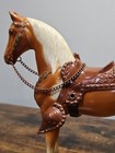 Breyer Vintage Glossy  Pinto  W  Brown Snap Saddle 1950s  56 No Stamp Very Rare 