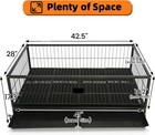 43  Metal Whelping Box For Small Dogs  Puppy Enclosure W  Wheels   Trays