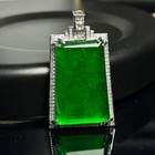 Natural Perfect Ice Jade Jadeite Carved Aa Green Pendant necklace Certified         