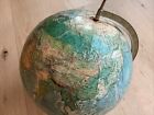 Vtg Rand Mcnally World Portrait Globe Soviet Union Metal Base Raised Topography