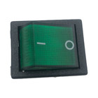 Canal R Series Rocker Switch Green Double Pole 20a 16a 125v 250v