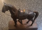 Vintage Bronze Horse Statue Sculpture  1947