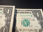1 Pack Of  1  one Dollar  Bills -bep-100 Unc With One Bill Ending In 7777 