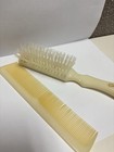 Stanley Lady Catherine Vintage Hair Brush And Comb  Ivory   Nylon Brush  5 Rows