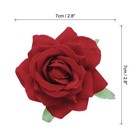 12 X Rose Flower Hair Clips 3 Inch Flower Hair Pins Flower Brooch Red