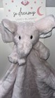 So Dreamy Pink Baby Elephant Security Blanket Lovey Embroidered Eye Plush Nunu