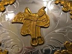 Western Saddle Dress Belt Buckle Cowboy Nickel Silver Cowgirl Vintage