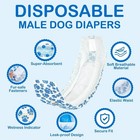 Disposable Male Dog Wraps 60ct Ultra Absorbent Doggie Diapers Rapid Dry   